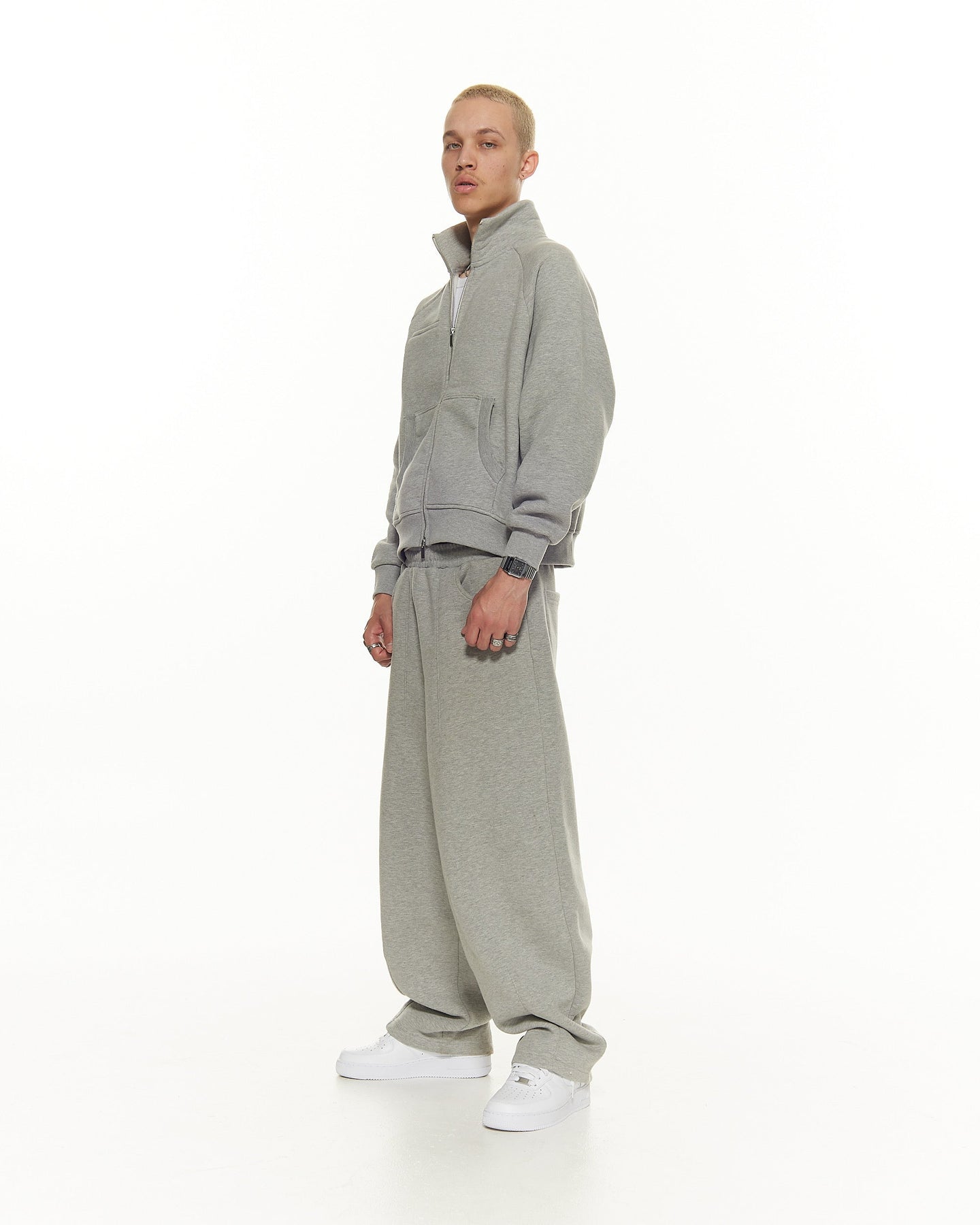 COZY TRACK JACKET – GRAY