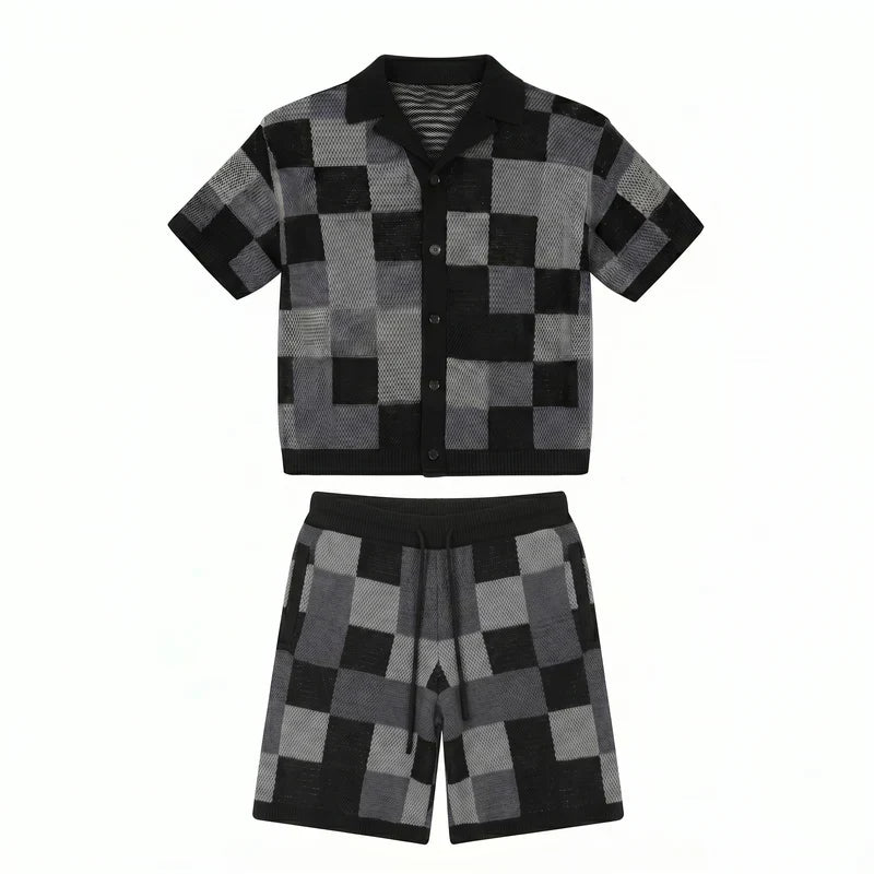 Jacquard Checkered Set