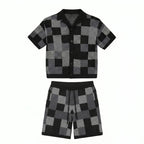 Jacquard Checkered Set